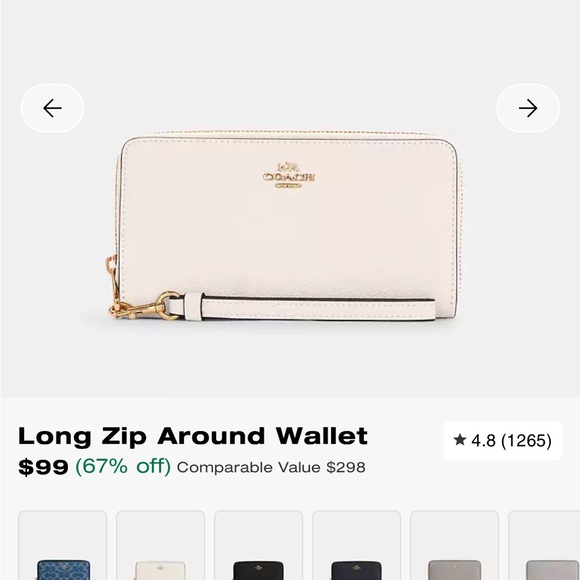 Coach Beige Wallet - Picture 4 of 5